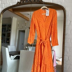 Orange Zara maxi dress